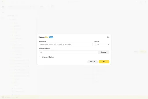 Tabellendaten durchsuchen und bearbeiten, helles Theme